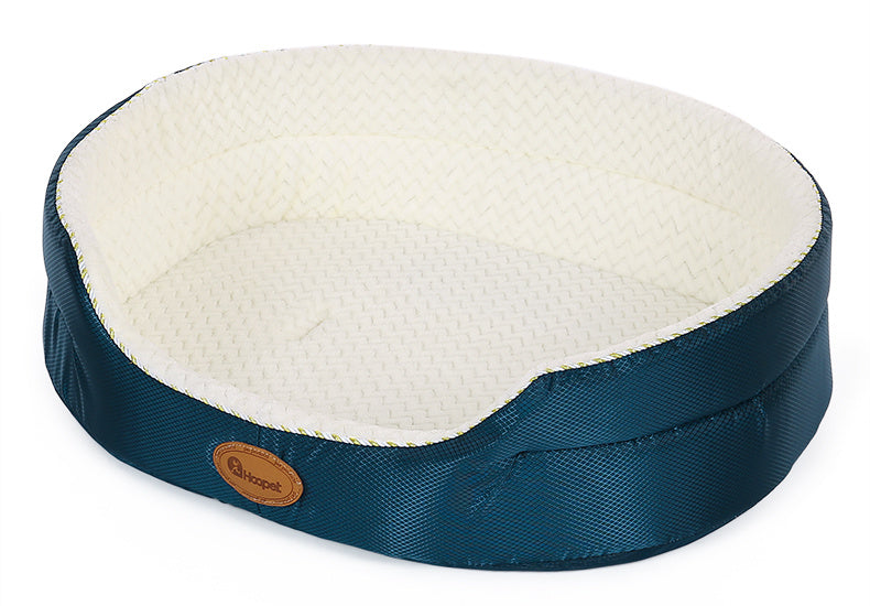 Oval Dog Bed with Raised Rim