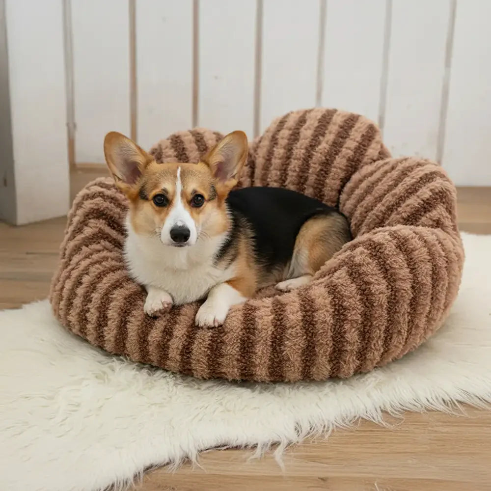Scalloped Donut Dog Bed