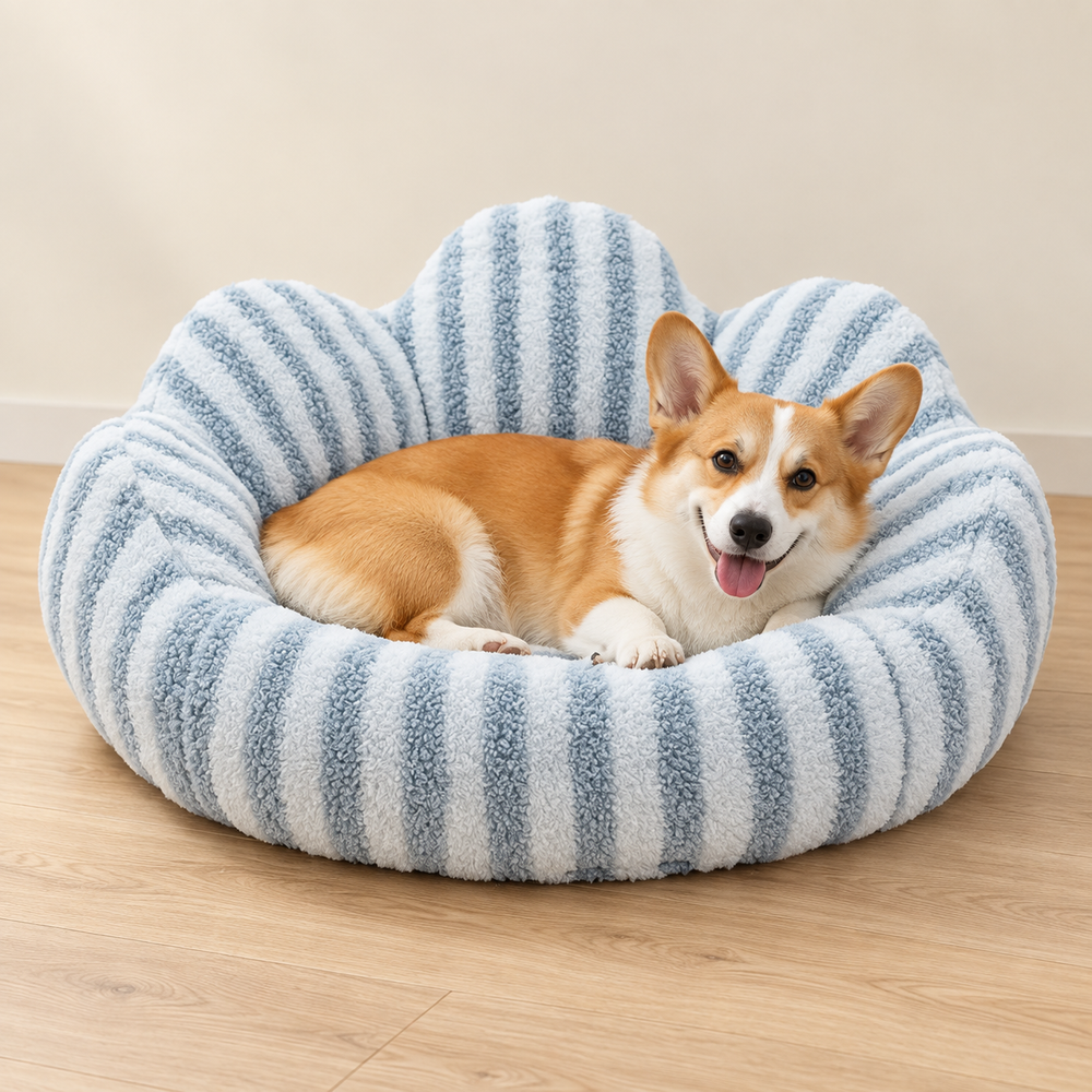 Scalloped Donut Dog Bed