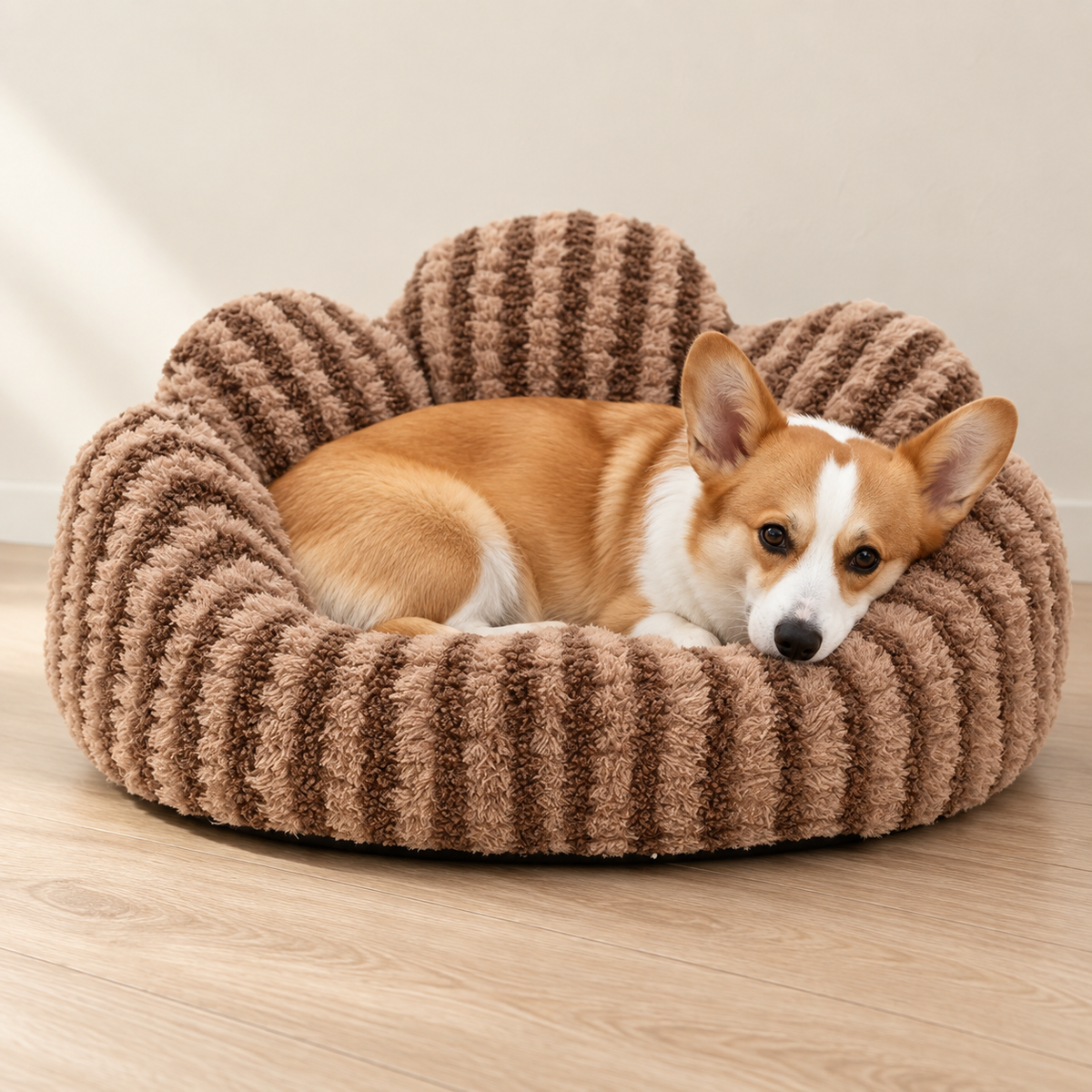 Scalloped Donut Dog Bed
